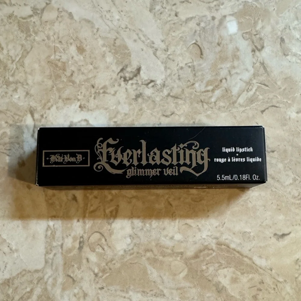Kat Von D Beauty Everlasting Glimmer Veil Liquid Lipstick Wizard Black Glimmer